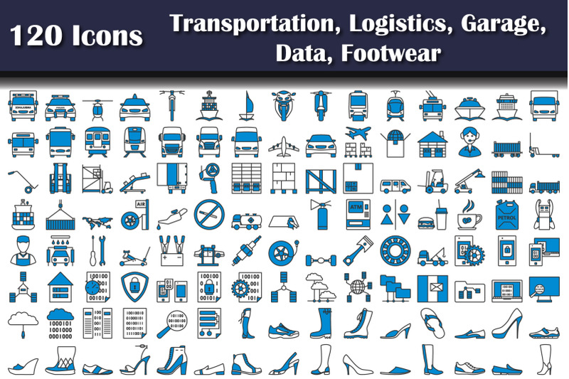 120-icons-of-transportation-logistics-garage-data-footwear