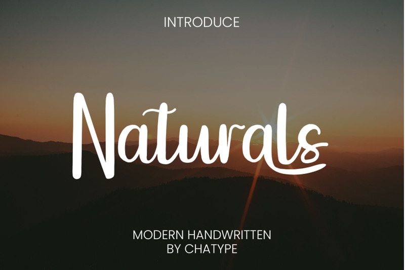 naturals-script-font