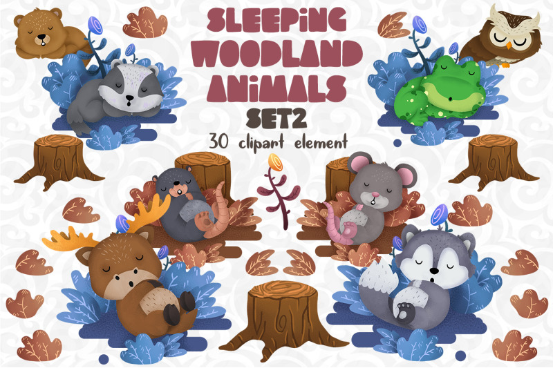 sleeping-woodland-animals-2