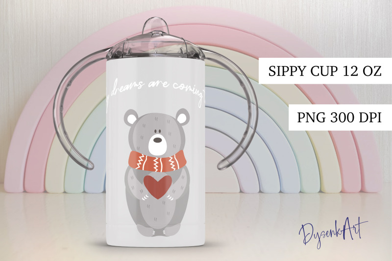 sippy-cup-sublimation-teddy-bear-png