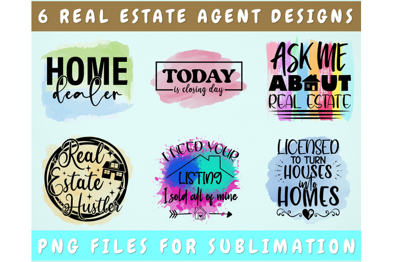 real-estate-agent-sublimation-designs-bundle-6-designs