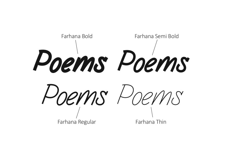 farhana-novel-handwritten-typeface