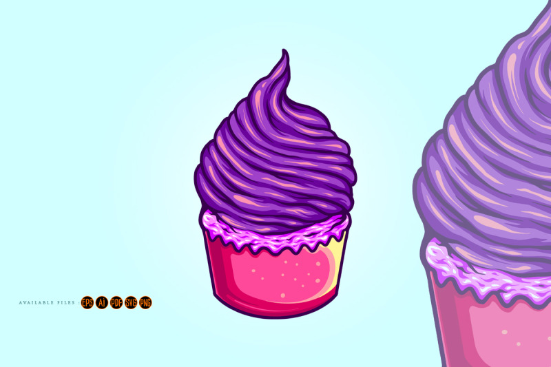 delicious-cute-blueberry-cupcake-svg