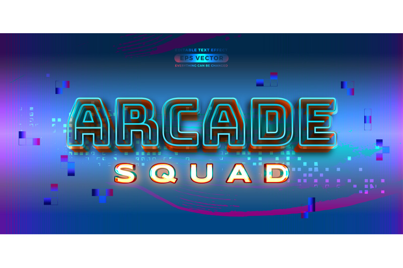 arcade-squad-text-effect-style-with-retro-vibrant-theme-realistic-neon