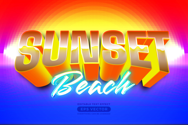 sunset-beach-retro-editable-text-effect-style-with-vibrant-theme