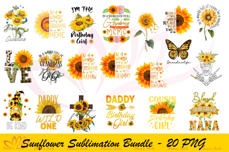 sunflower-sublimation-bundle-20-png