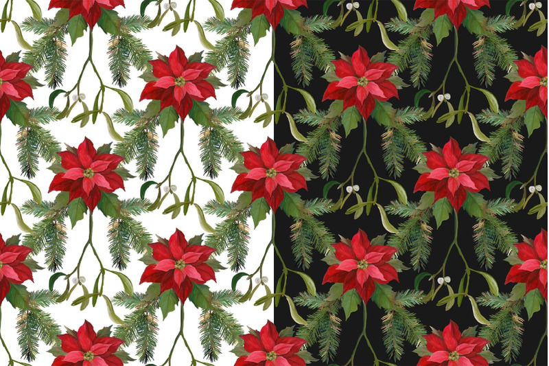 christmas-holiday-digital-paper-jpg-winter-floral-seamless-patterns