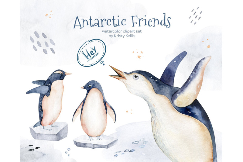 watercolor-penguins-clipart-set-polar-tern-ice-stars-snowflakes-png