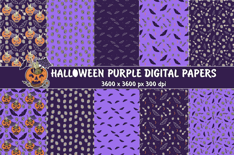 purple-halloween-digital-paper