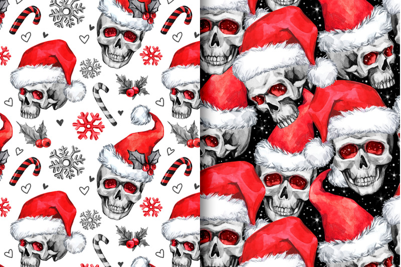 7-seamless-patterns-new-year-skulls-holiday-backgrounds-jpeg