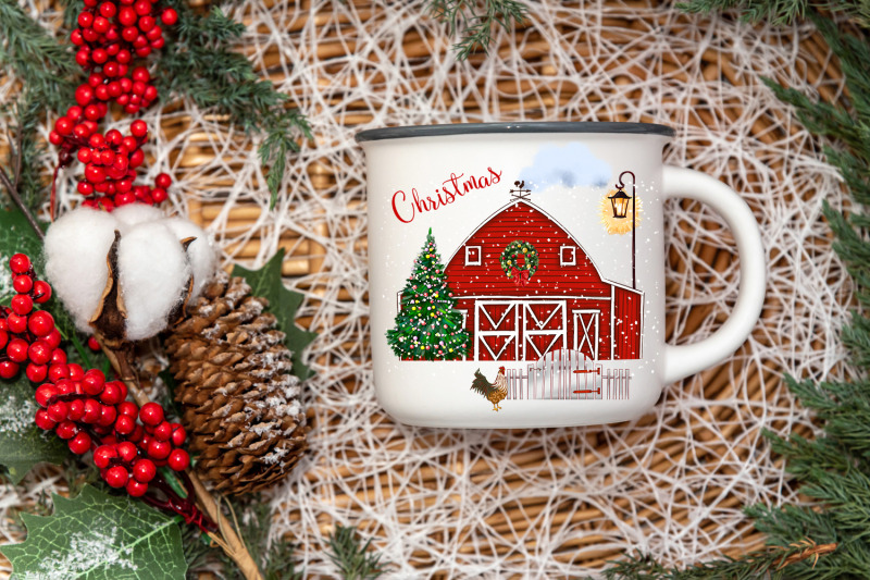 christmas-farmhouse-clipart-collection