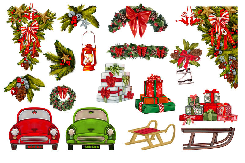 christmas-farmhouse-clipart-collection