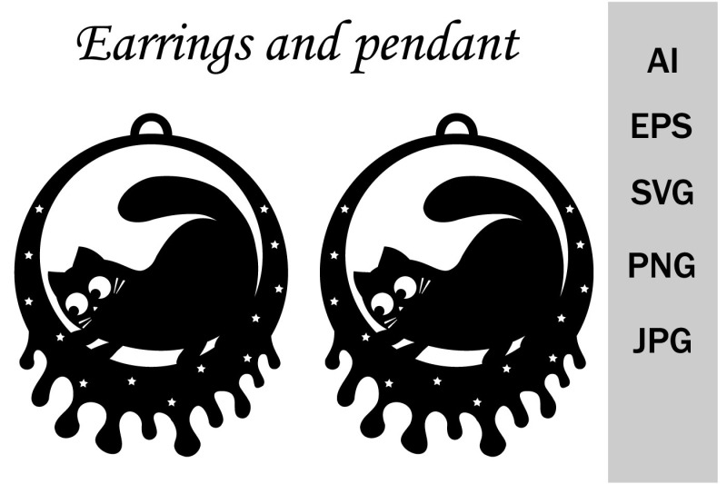 cute-cat-earrings-and-pendants-svg-template-cutting-file