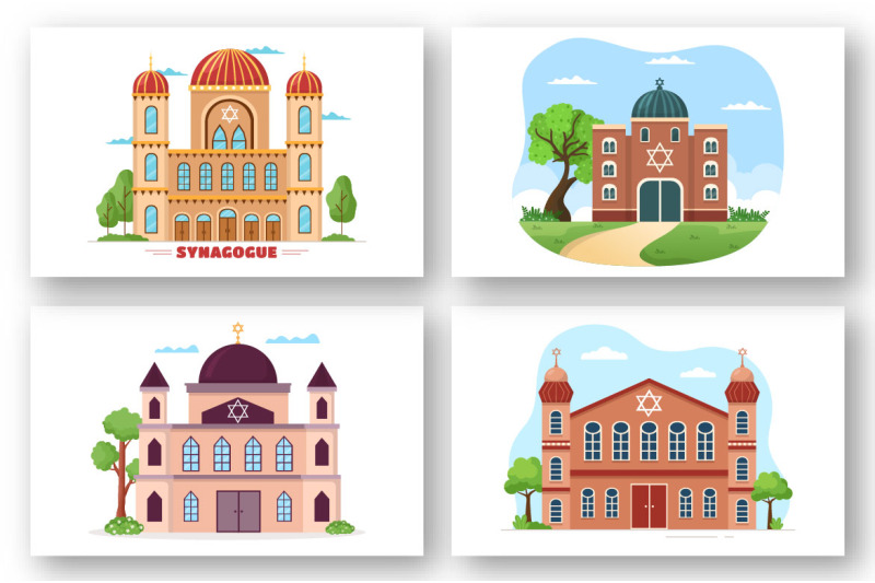 8-synagogue-building-or-jewish-temple-illustration