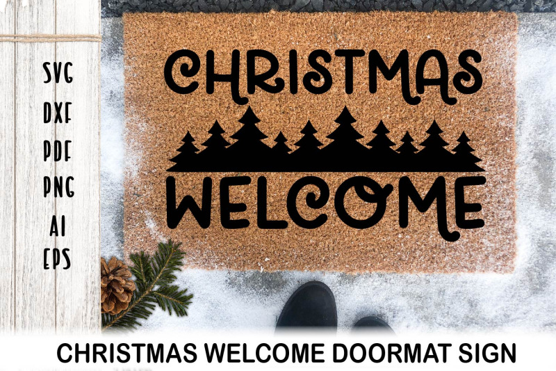 doormat-svg-christmas-welcome-door-mat-christmas-tree-svg