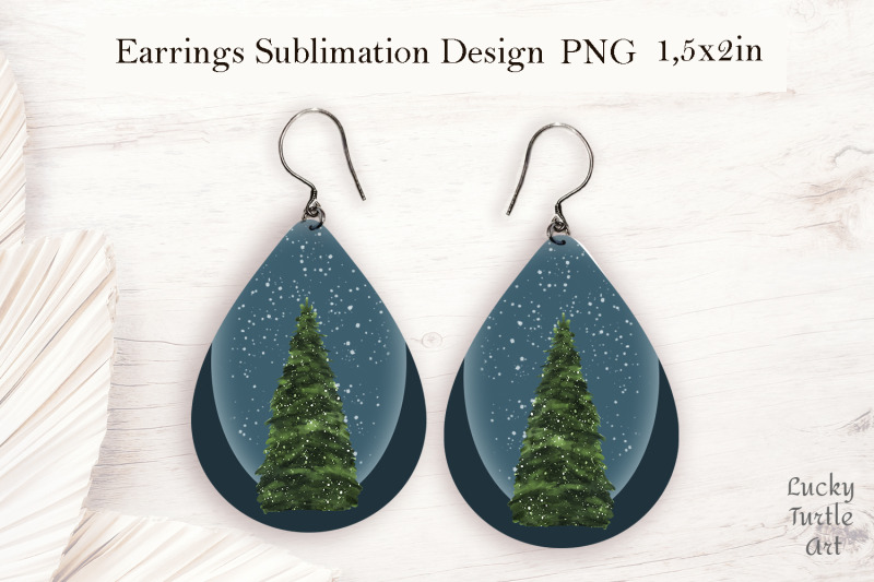 christmas-douglas-fir-teardrop-earrings-sublimation-design