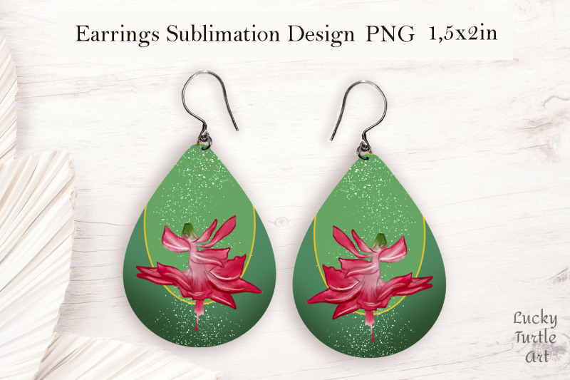 christmas-cactus-teardrop-earrings-sublimation-design