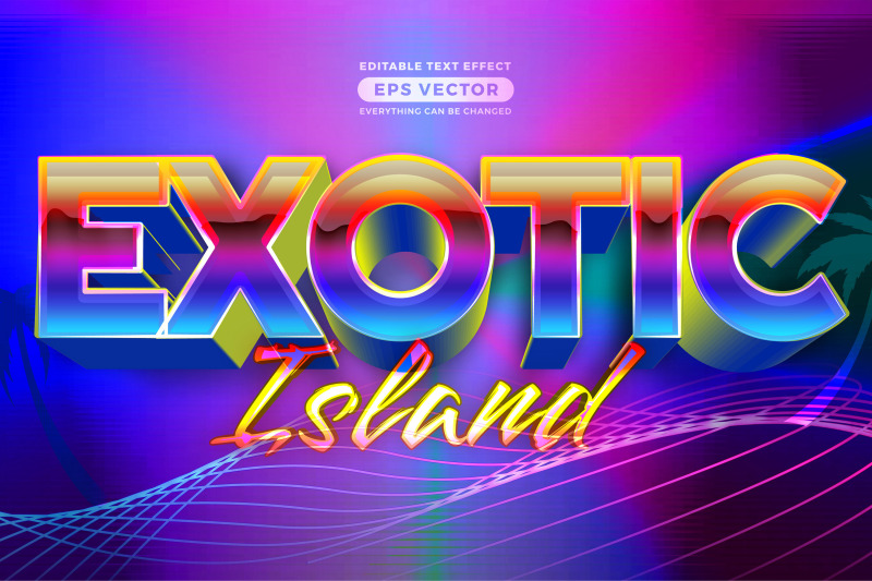 exotic-island-editable-text-effect-retro-style-with-vibrant-theme
