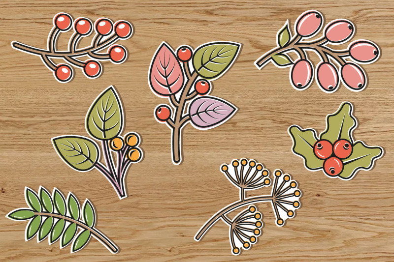 autumn-leaves-and-berries-clipart-and-stickers