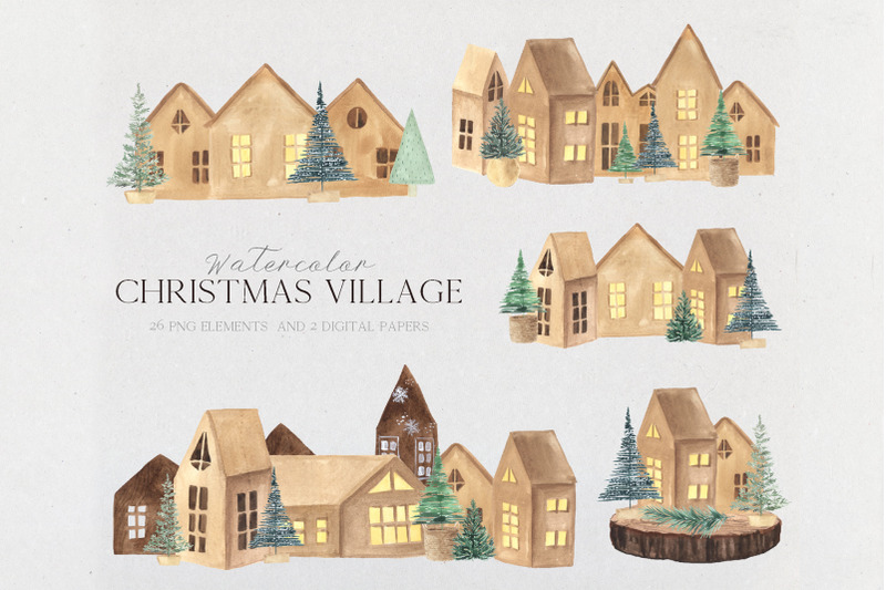 watercolor-vintage-chritstmas-clipart