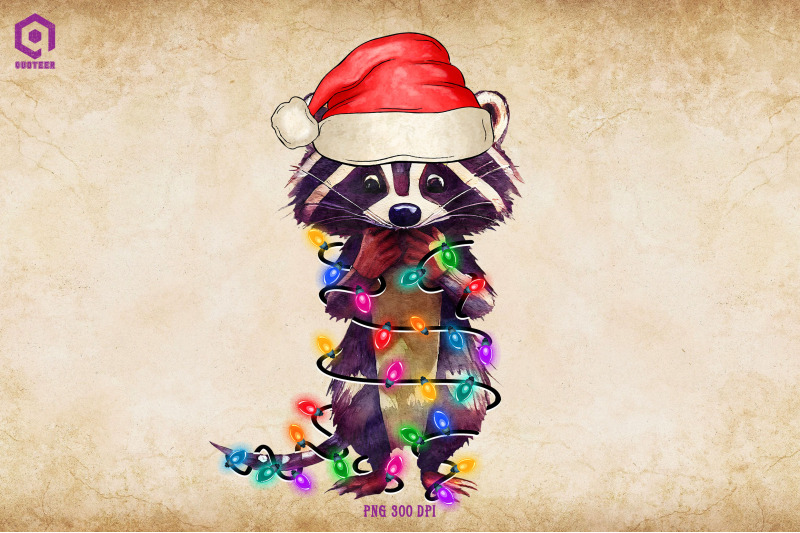 racoon-christmas-tree-lights