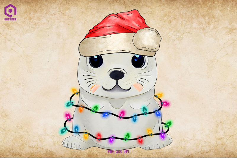 water-seal-cute-christmas-tree-lights