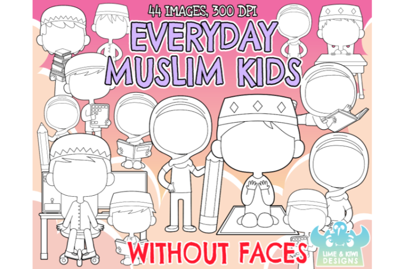 everyday-muslim-kids-without-faces-digital-stamps