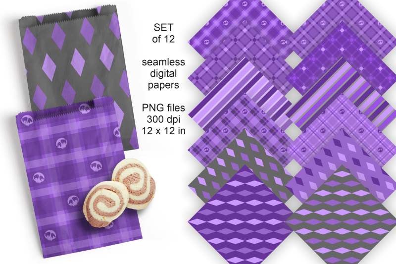 seamless-halloween-digital-papers-in-purple