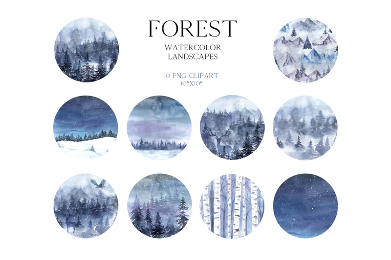 watercolor-winter-landscapes-clipart