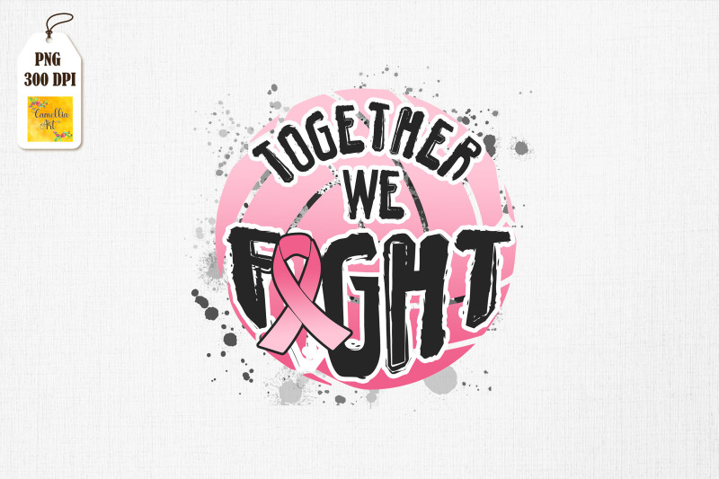 together-we-fight-pink-volleyball