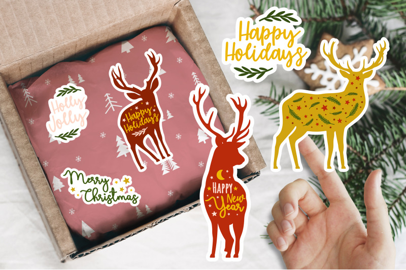 christmas-stickers-reindeer-stickers-christmas-quotes