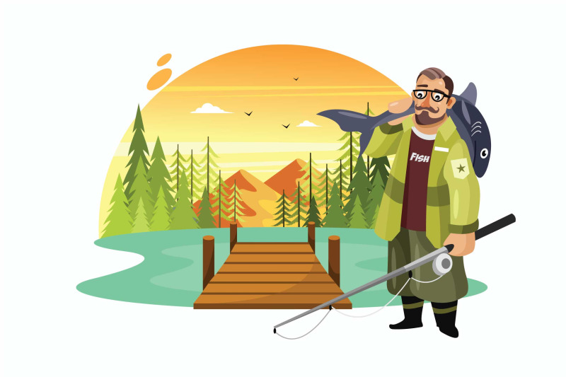 fisherman-vector-illustration