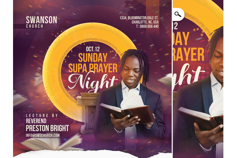 church-prayer-night-flyer