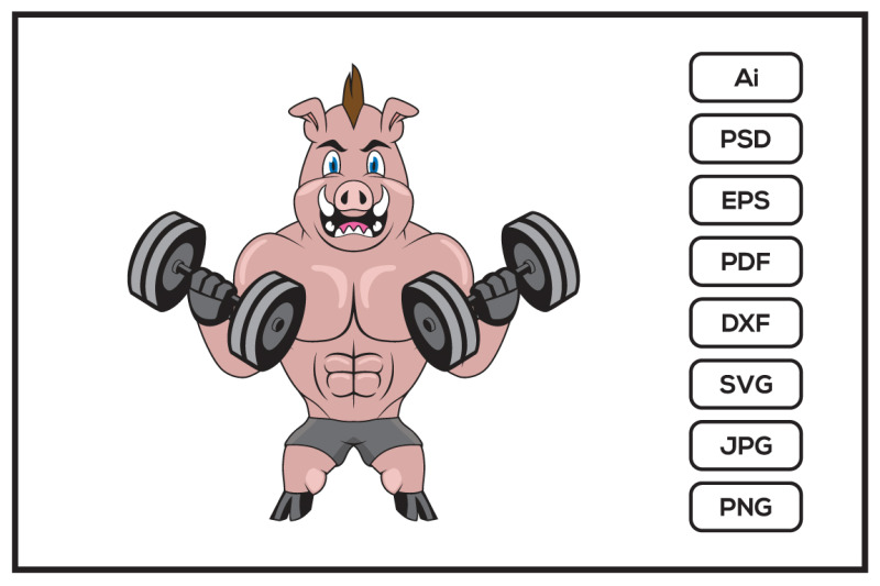 pig-fitness-bodybuilder-cartoon-character-design-illustration