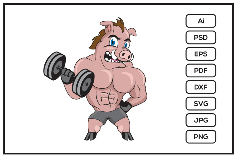 pig-fitness-bodybuilder-cartoon-character-design-illustration