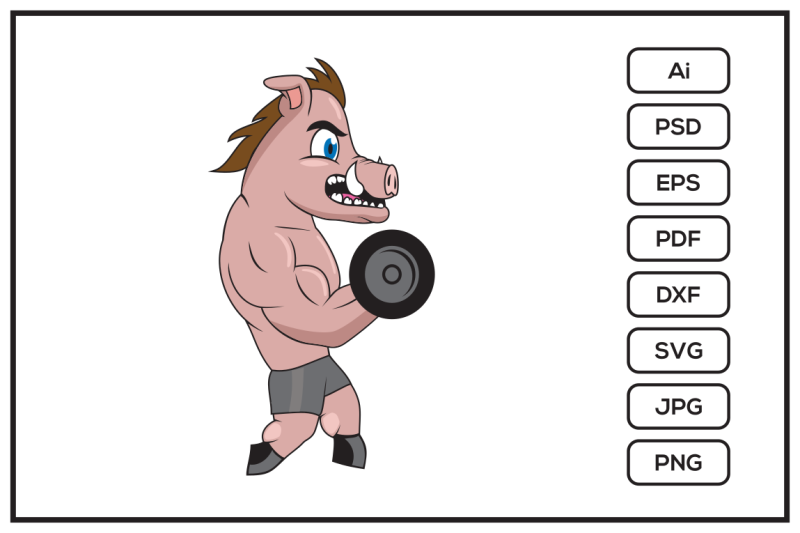 pig-fitness-bodybuilder-cartoon-character-design-illustration