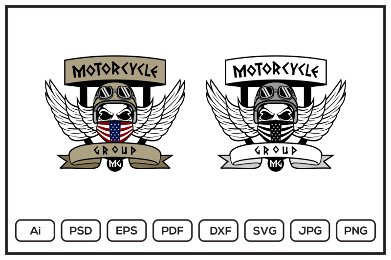 motorcycle-group-logo-with-human-skull-head-design-illustration