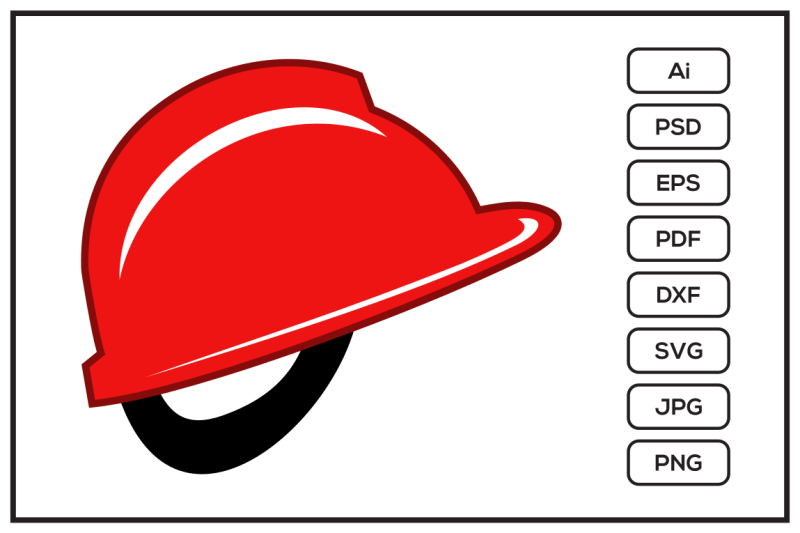 red-hard-hat-construction-helmet-design-illustration