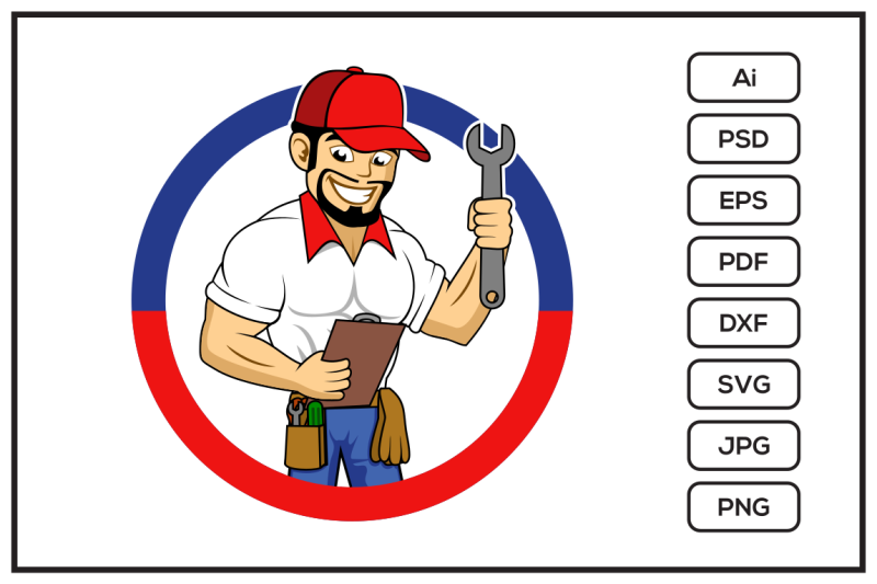 technician-character-logo-design-illustration