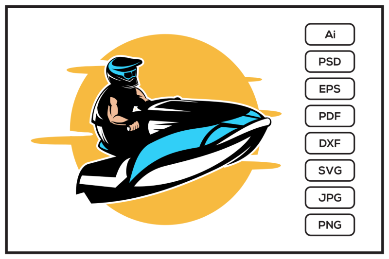 jetski-rider-design-illustration