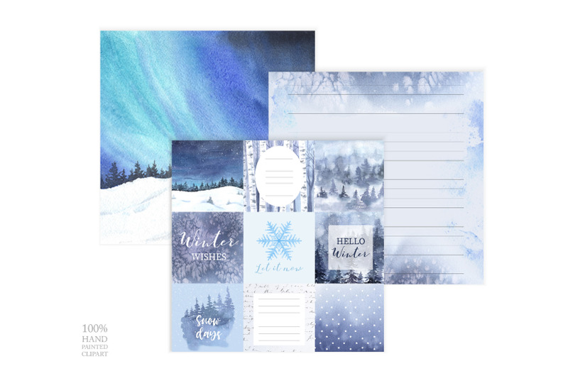 watercolor-blue-winter-landscapes-digital-papers