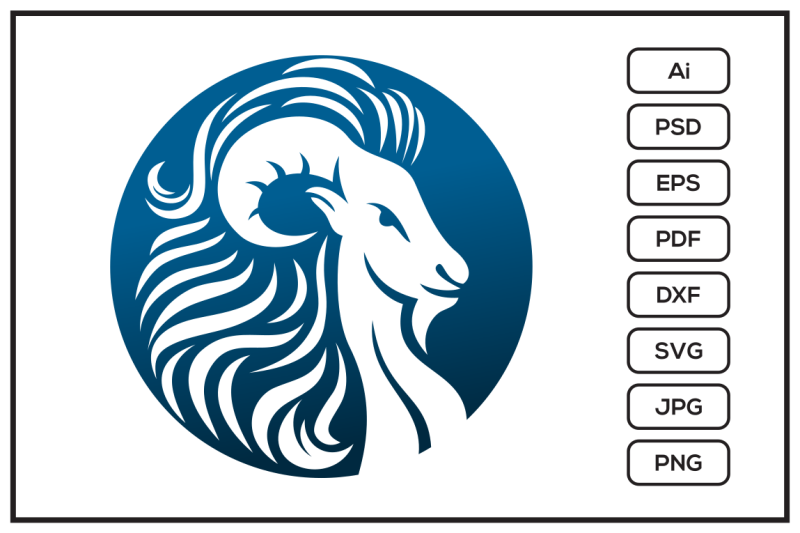 goat-head-logo-cartoon-character-design-illustration