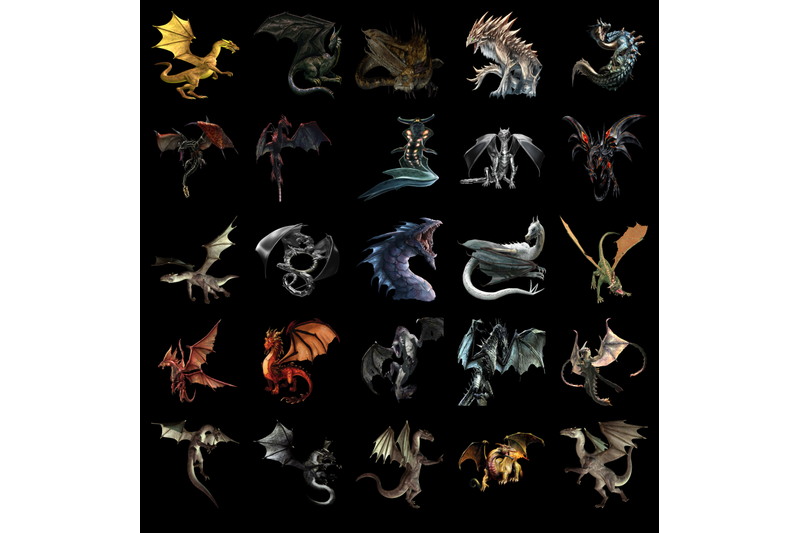 50-dragons-transparent-png-animals-photoshop-overlays-backgrounds