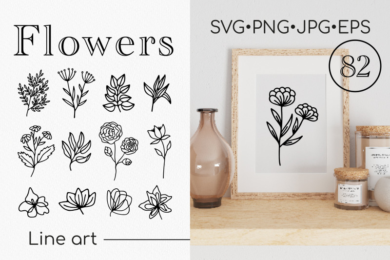 line-art-flowers-svg-doodle-bundle