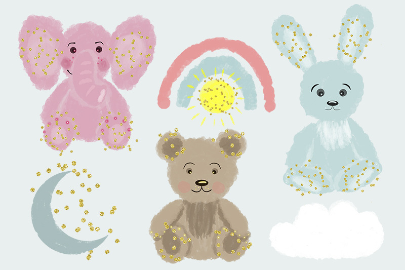 Baby shower bear, Cute teddy bear girl on rainbow 28719876 PNG