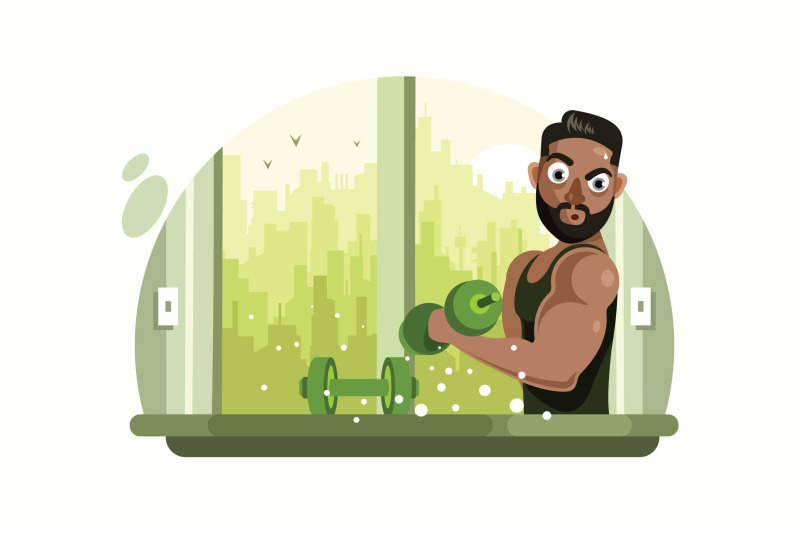 fitness-man-with-barbell-vector-illustration