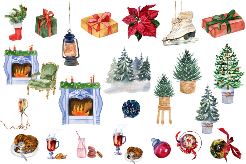 watercolor-christmas-clipart-scene-creator