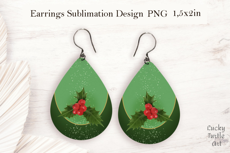 christmas-holly-teardrop-earrings-sublimation-design