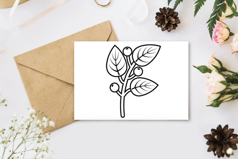 bundle-autumn-leaves-and-berries-svg-botany-flora