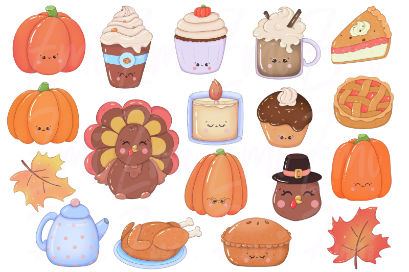 kawaii-thanksgiving-png-bundle